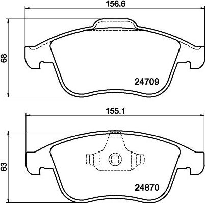 Тормозные колодки Mintex передние для Renault Latitude I 2011-2015. Артикул MDB3044