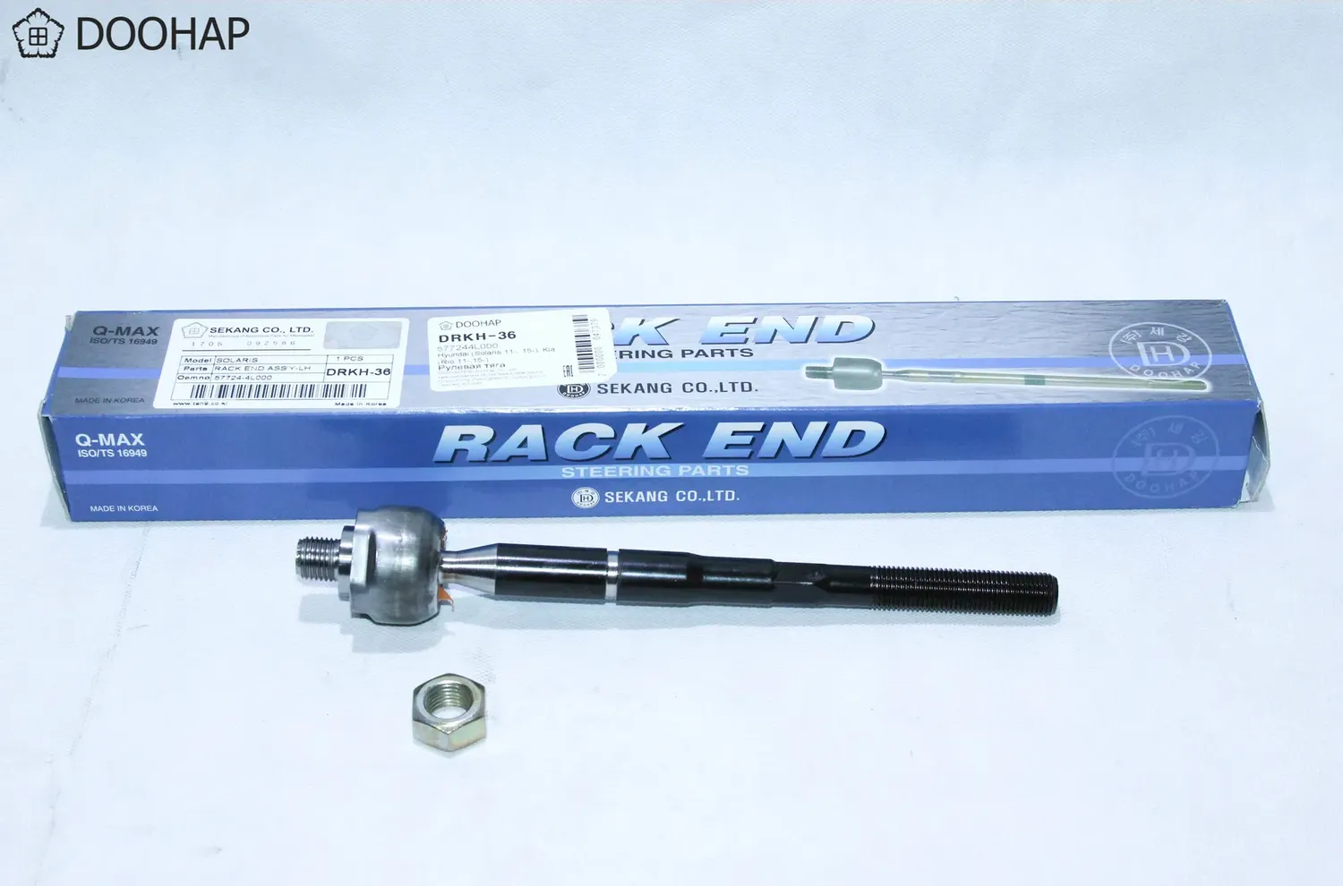Тяга рулевая (Корея) HYUNDAI SOLARIS/KIA RIO 11- LH (Doohap). Артикул DRKH36