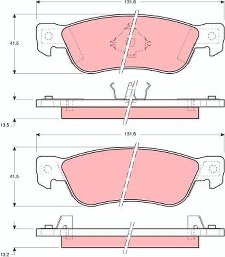 Тормозные колодки TRW задние для Isuzu Elf (N-Series) IV (NHR5_) 1985-2003. Артикул GDB768