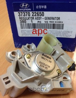 Реле-регулятор напряжения генератора Hyundai / KIA. Артикул 3737022650