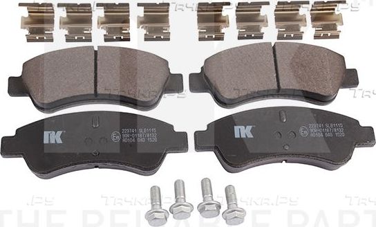 Тормозные колодки NK передние для Citroen DS3 I 2009-2015. Артикул 223741