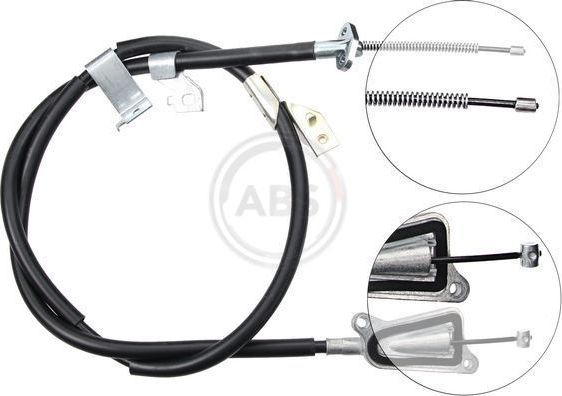 Трос ручника (тросик ручного тормоза) ABS для Nissan Almera N16 2000-2006. Артикул K19868