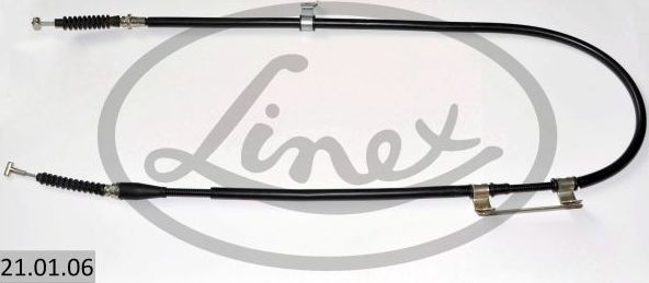 Трос ручника (тросик ручного тормоза) Linex правый для Kia Carens I 2000-2002. Артикул 21.01.06