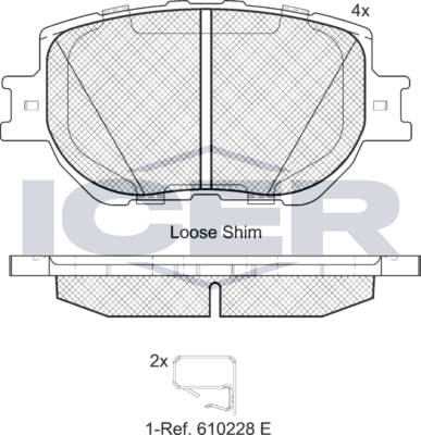 Тормозные колодки Icer. Артикул 182200