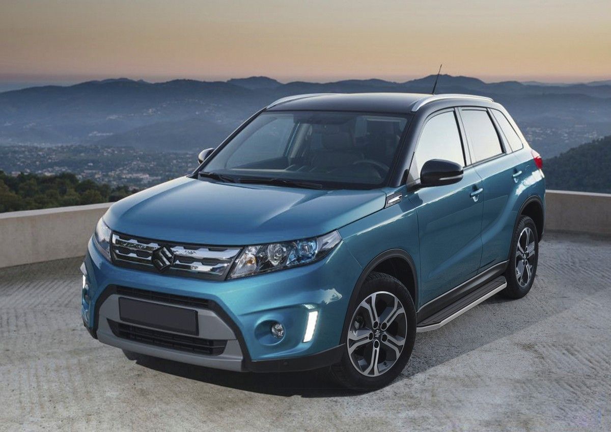 Пороги алюминиевые Rival Premium для Suzuki Vitara IV 2015-2018. Артикул A160ALP.5503.1