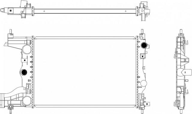 Радиатор охлаждения двигателя Sakura. Артикул 3081-2007