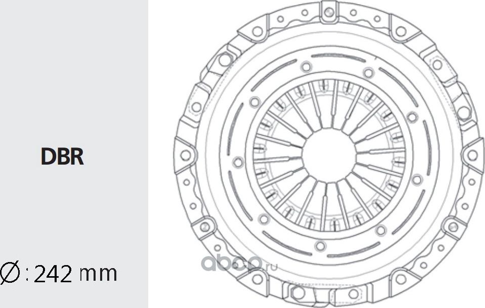 Корзина сцепления HYUNDAI ix35 (10-) (1.7 D) KIA Ceed (09-) (1.6 D),Soul (08-) ( (Valeo) Valeo. Артикул HDC117