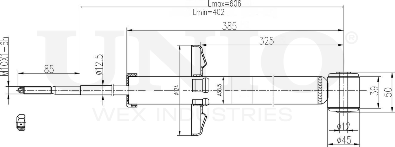 Амортизатор подвески (Unio). Артикул SAB-10417