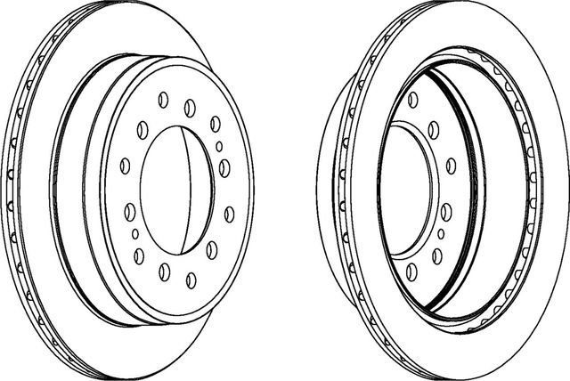 Тормозной диск Ferodo Premier задний для Lexus GX I 2001-2009. Артикул DDF1743C