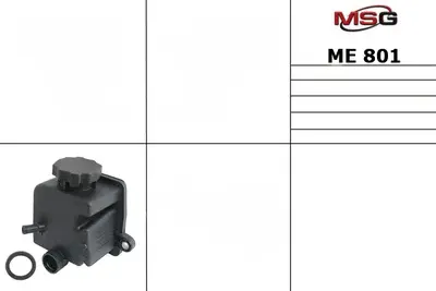 Бачок насоса ГУР Mercedes C W203 / S203 / CL203 2000-, Mercedes E W210 / S210 19 (MSG). Артикул ME003TANK