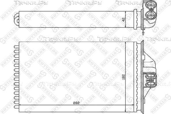Радиатор отопителя (печки) Stellox для Dodge Caravan III 1995-2001. Артикул 10-35089-SX