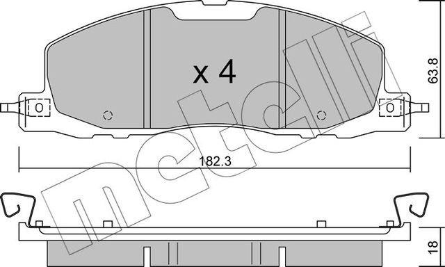 Тормозные колодки Metelli передние для Ford Explorer VI 2019-2026. Артикул 22-1330-0