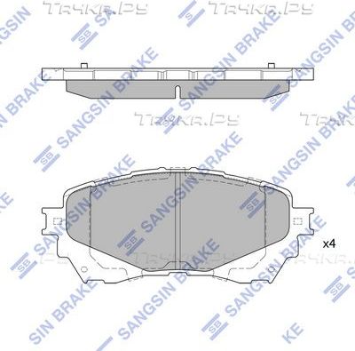Тормозные колодки Sangsin Hi-Q передние для Mazda 6 III (GJ) 2012-2026. Артикул SP1728