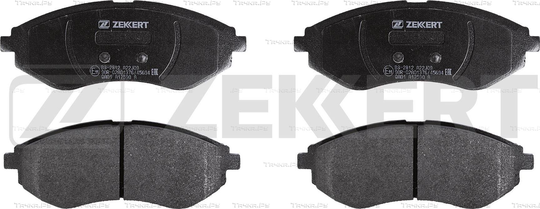 Тормозные колодки Zekkert передние для Chevrolet Aveo I 2003-2012. Артикул BS-2812