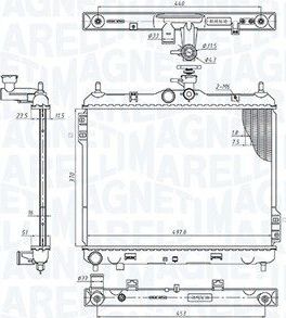 Радиатор охлаждения двигателя Magneti Marelli. Артикул 350213192200