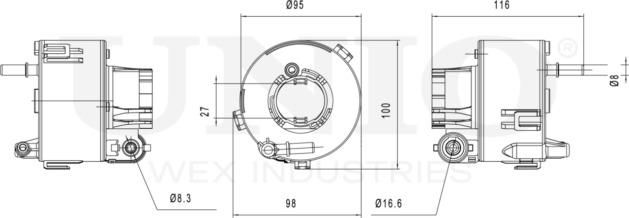 Фильтр топливный Kia Sportage III 10-, Hyundai Tucson 09-, ix35 10- (бензин) (Unio). Артикул FLT-55008