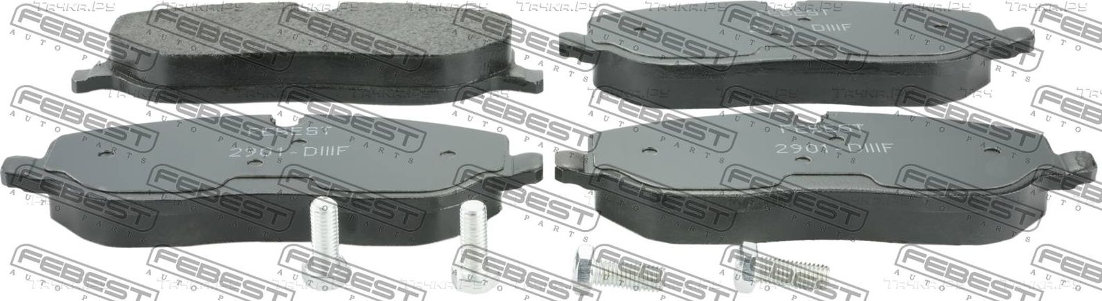 Тормозные колодки Febest передние для Land Rover Discovery III 2004-2009. Артикул 2901-DIIIF