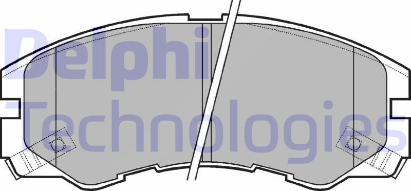 Тормозные колодки Delphi (Low-Metallic). Артикул LP964