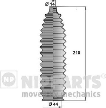 Пыльник рулевой рейки (комплект) Nipparts (термопласт). Артикул J2842011