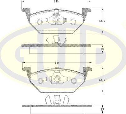 Тормозные колодки G.U.D.. Артикул GBP880124