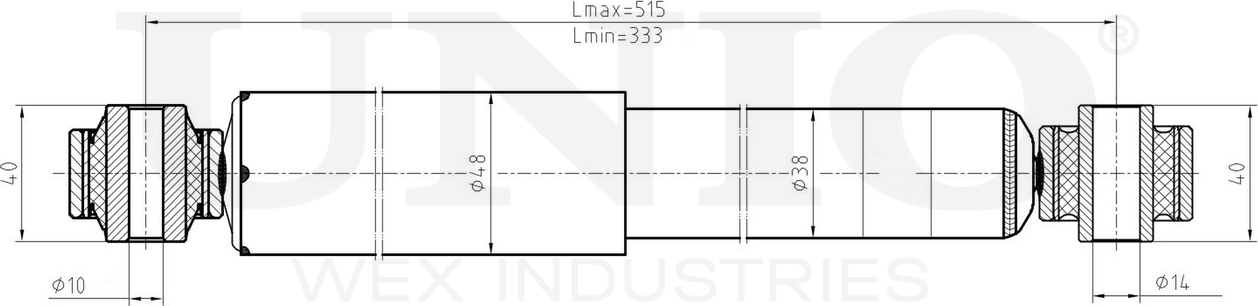 Амортизатор подвески (Unio). Артикул SAB-10499