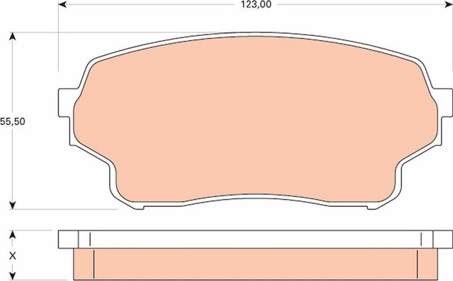 Тормозные колодки TRW. Артикул GDB3490