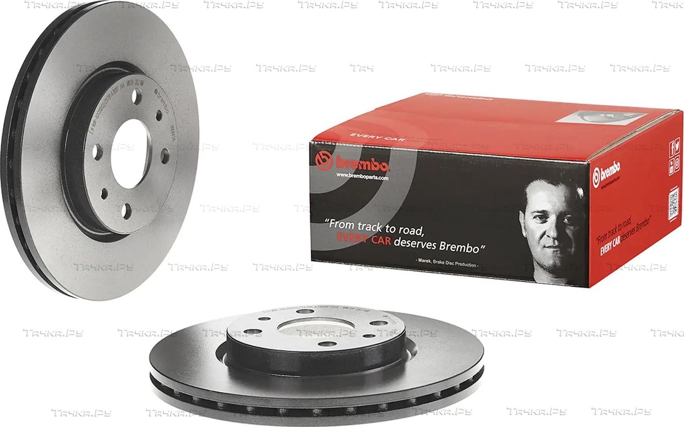 Тормозной диск Brembo UV Coated передний для Fiat Qubo I 2008-2026. Артикул 09.5843.11