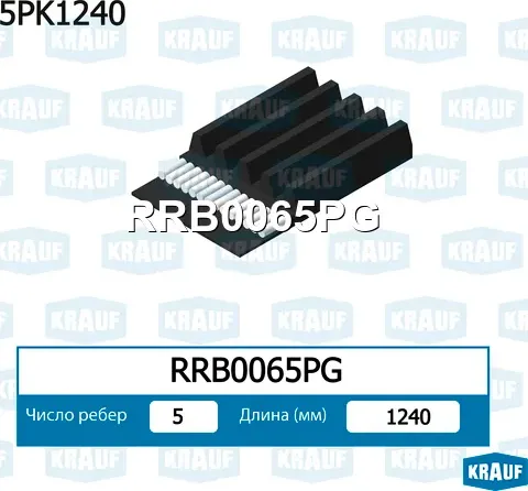 Ремень ручейковый Krauf. Артикул RRB0065PG