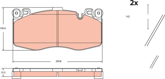 Тормозные колодки TRW. Артикул GDB2211