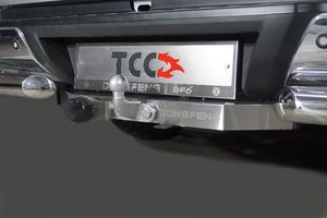 Фаркоп ТСС для Dongfeng DF6 2.3D AT Luxury 2022-2026 с накладкой с надписью DongFeng. Артикул TCU00350