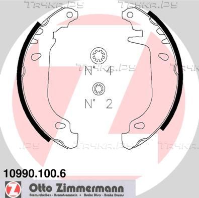 Тормозные колодки Zimmermann задние для Renault Twingo I 1993-2007. Артикул 10990.100.6