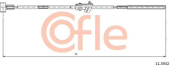 Трос ручника (тросик ручного тормоза) Cofle. Артикул 11.5932