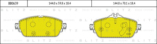 Колодки тормозные дисковые передние (Blitz). Артикул BB0639