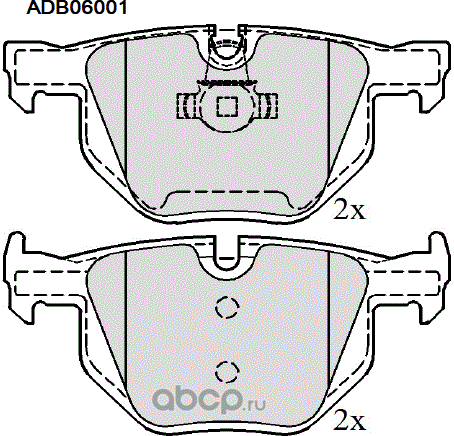 Колодки тормозные дисковые (Allied Nippon). Артикул ADB06001