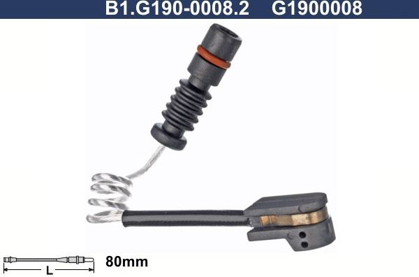 Датчик износа тормозных колодок  Galfer. Артикул B1.G190-0008.2