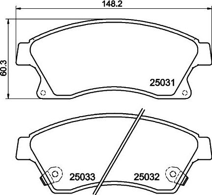 Тормозные колодки Mintex. Артикул MDB3088