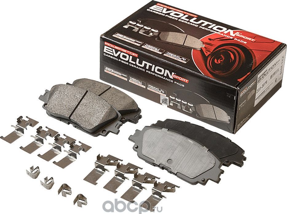 Передние керамические колодки Evolution Sport Z23 PowerStop 23-2076. Артикул 232076