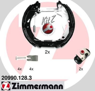Тормозные колодки Zimmermann KIT Z задние для Ford Fiesta VI 2008-2019. Артикул 20990.128.3