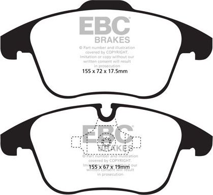 Тормозные колодки EBC Brakes. Артикул DP22040