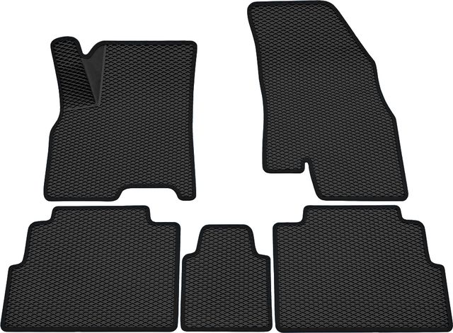 Коврики Rezkon 3D EVA Ромб резиновые для салона Chery Tiggo 7 Pro 2020-2026 Черный кант. Артикул 9211036101