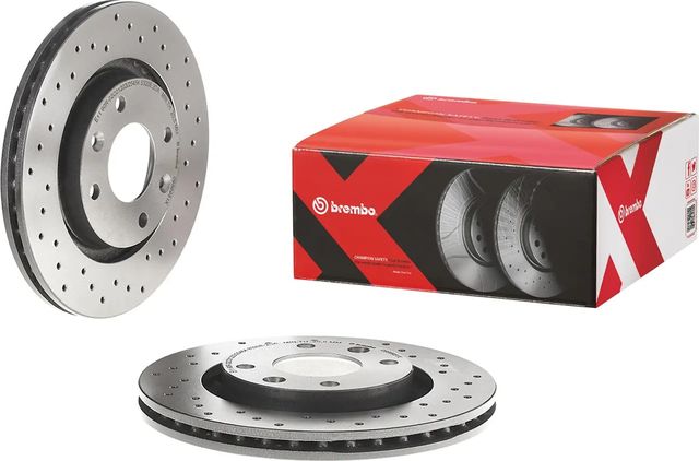 Тормозной диск Brembo XTRA передний для Citroen C2 2003-2010. Артикул 09.8695.1X