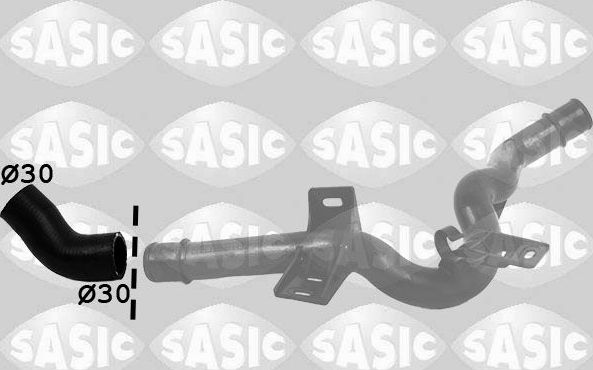 Патрубок системы охлаждения (радиатора) Sasic для Peugeot 1007 2005-2009. Артикул 3400259