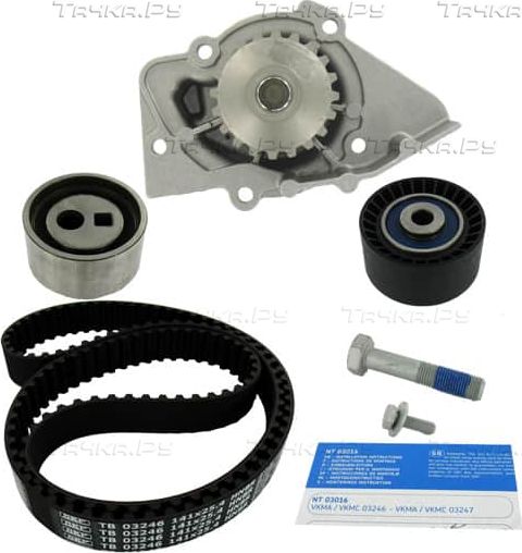 Помпа (водяной насос) с комплектом ремня ГРМ SKF для Fiat Scudo I 2000-2006. Артикул VKMC 03247