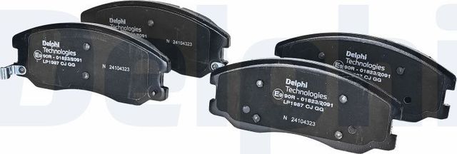 Тормозные колодки Delphi (Low-Metallic) передние для Caterham Seven 2005-2026. Артикул LP1987