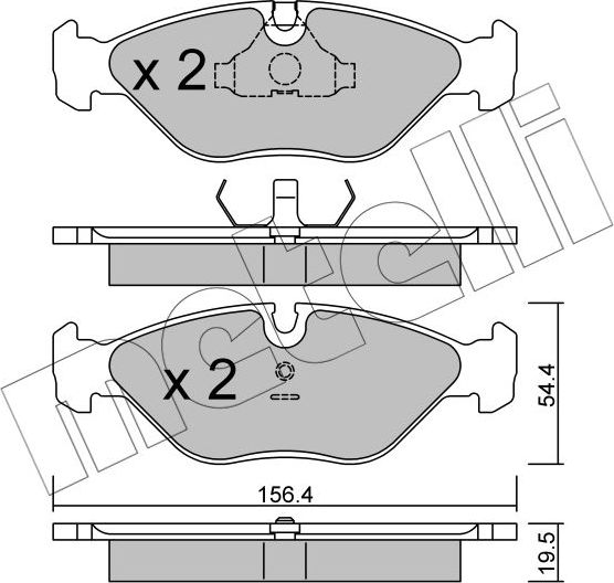 Тормозные колодки Metelli передние для Saab 9000 I 1988-1998. Артикул 22-0209-0