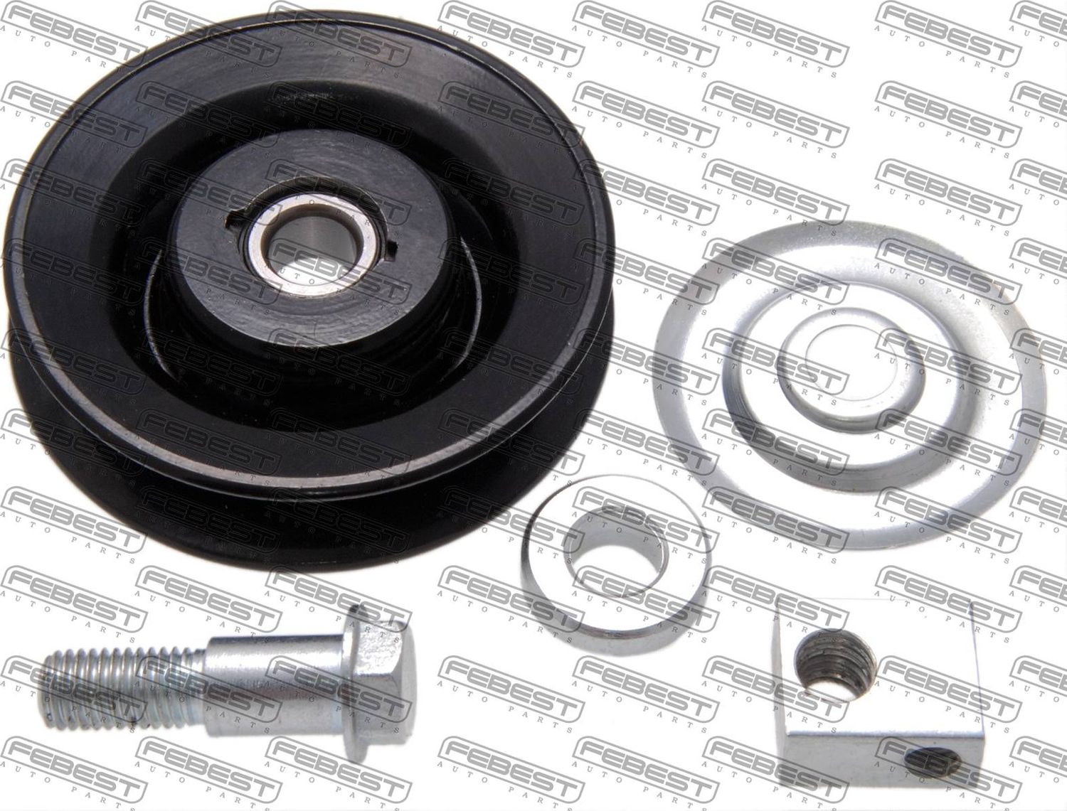 Натяжной ролик (натяжитель) приводного поликлинового ремня Febest. Артикул 0487-V75