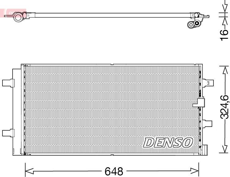 Радиатор кондиционера (конденсатор) Denso для Audi S6 IV (C7) 2014-2018. Артикул DCN02044