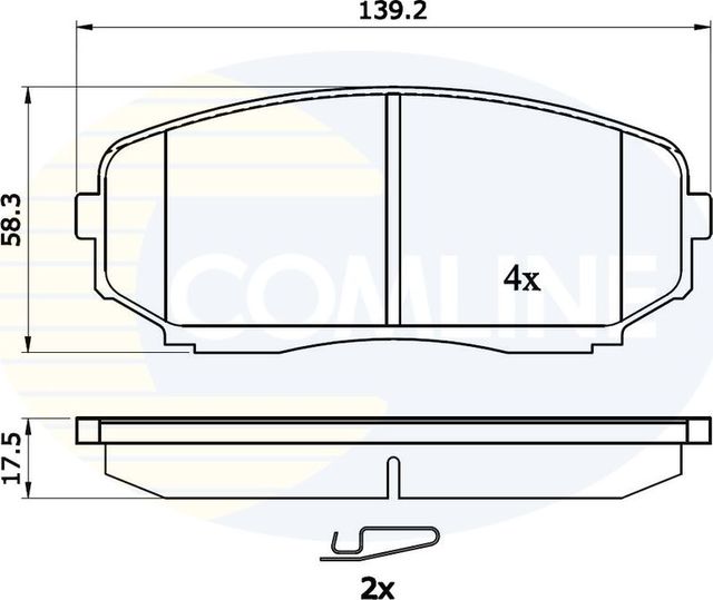 Тормозные колодки Comline Comline передние для Mazda CX-9 II 2016-2026. Артикул CBP31724