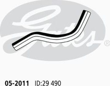 Патрубок радиатора (системы охлаждения) Gates. Артикул 05-2011