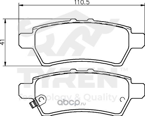 Колодки тормозные (Tyren). Артикул TYR1212191